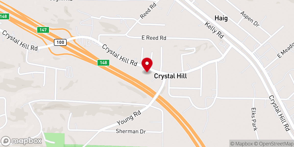 Map showing location of Crystal Valley Baptist Church