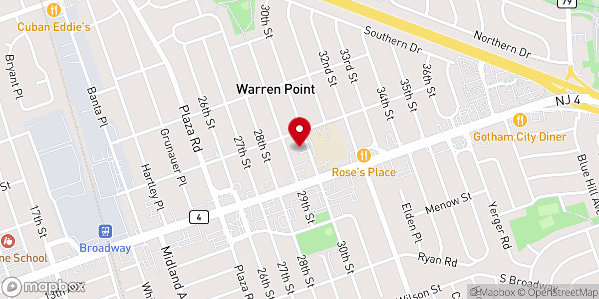Map showing location of Episcopal Church of the Atonement