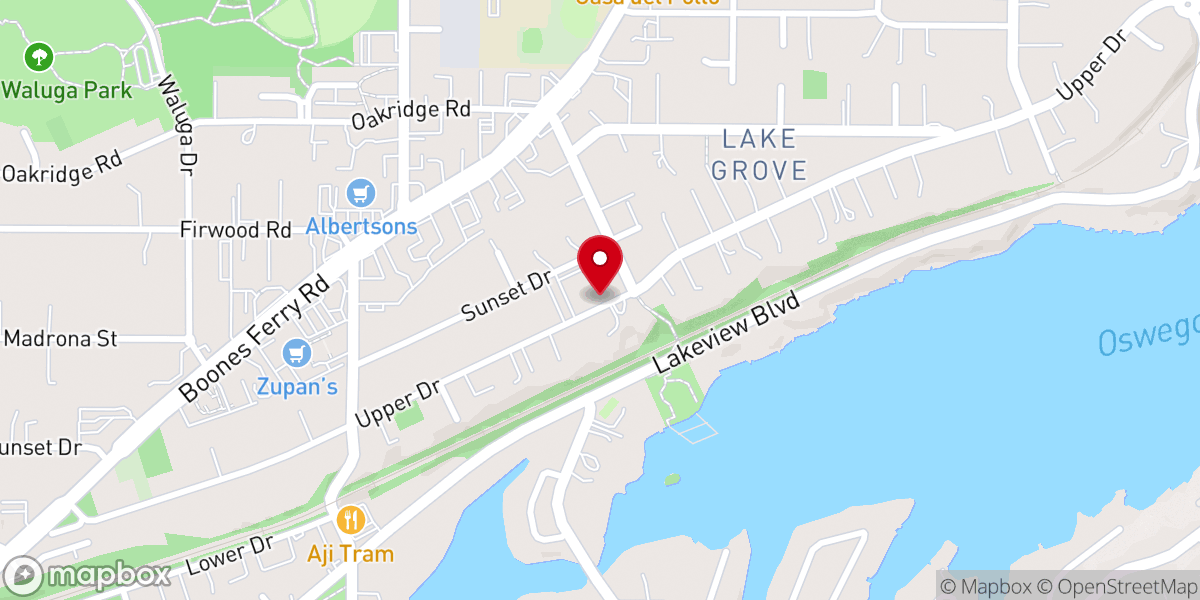 Map showing location of Lake Grove Presbyterian Church