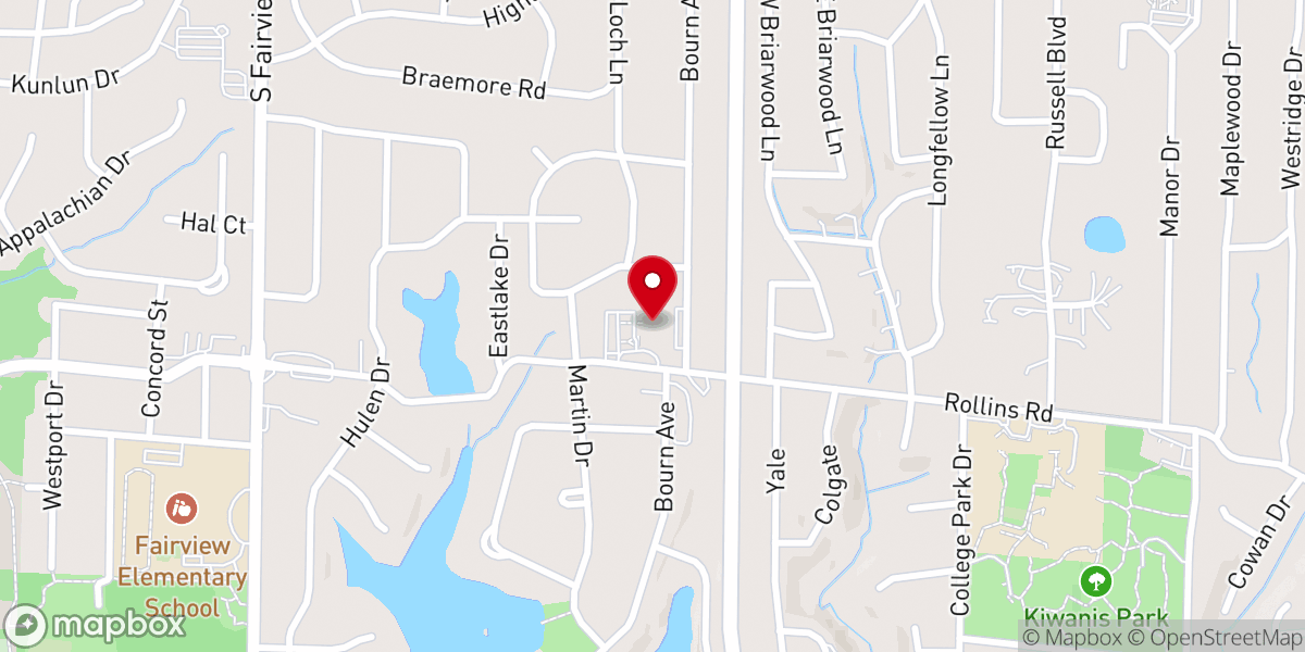 Map showing location of Trinity Lutheran Church