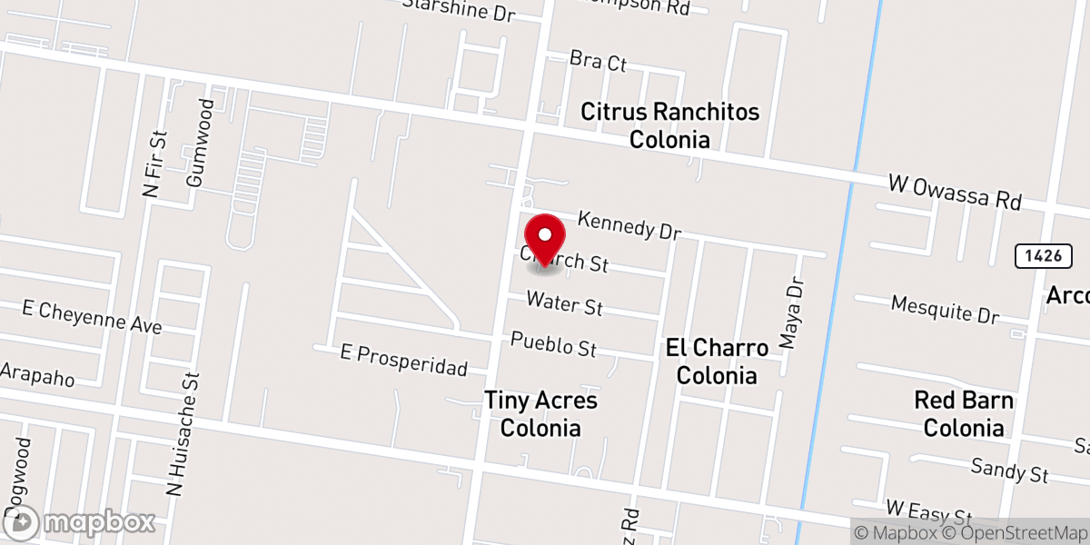 Map showing location of Immaculate Conception Catholic Church
