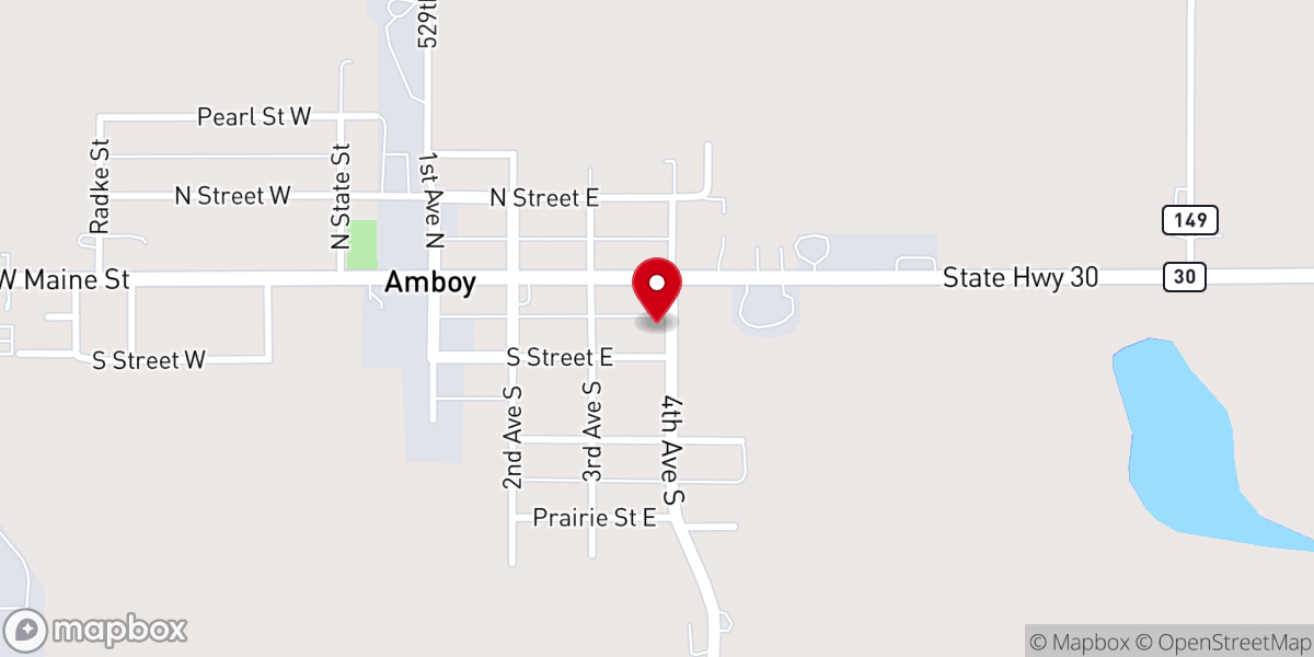 Map showing location of Jackson Lake Lutheran Church