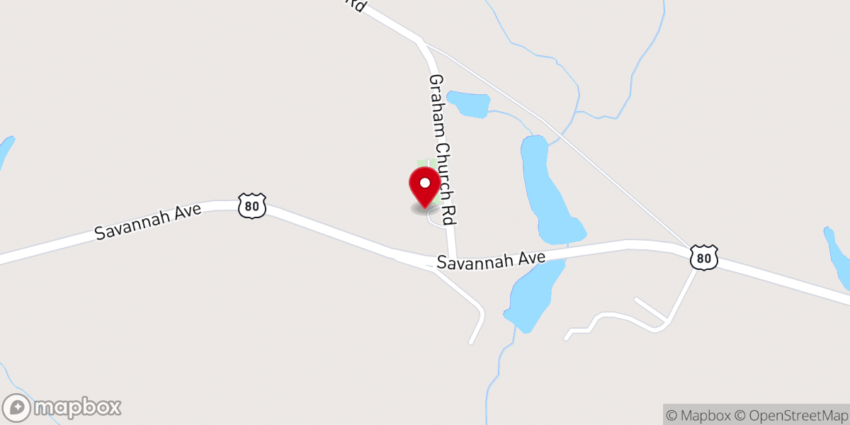 Map showing location of Graham Memorial Church of the Nazarene