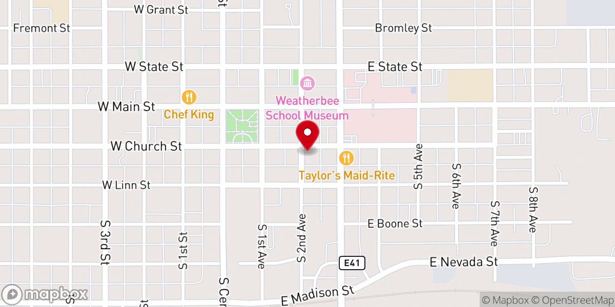 Map showing location of Caring Center Inc