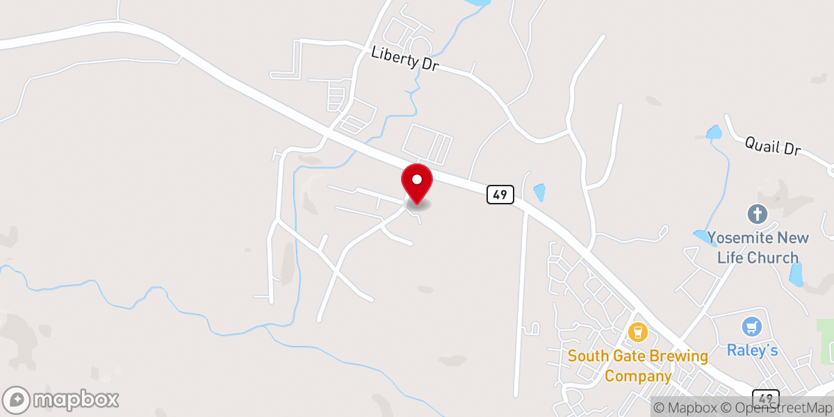 Map showing location of Christ Church Anglican - Oakhurst CA