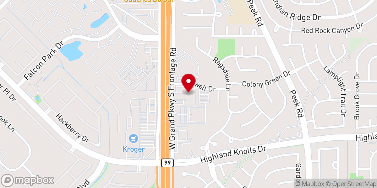 Map showing location of MSBN Church - Igreja Brasileira em Houston TX