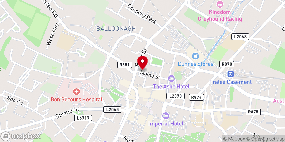 Map showing location of New Covenant Church Tralee