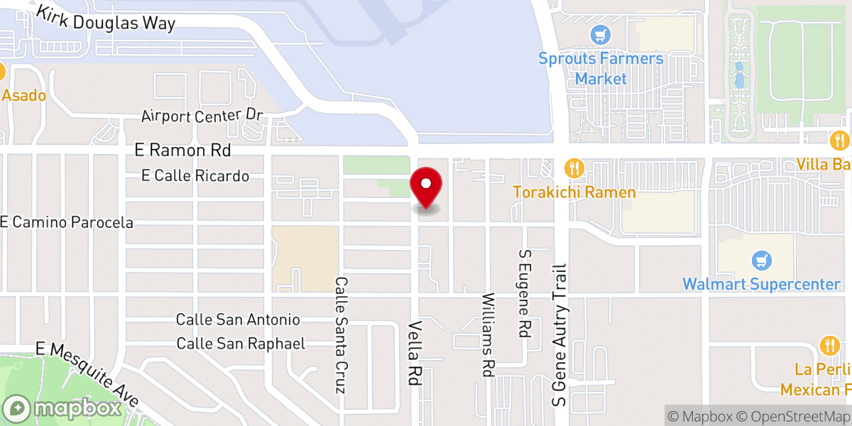 Map showing location of Romanian Orthodox Church "Saints Michael and Gabriel" Palm Springs, CA