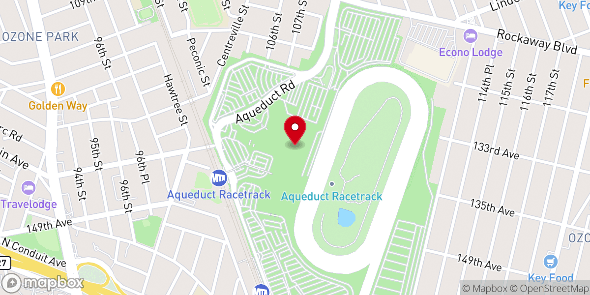 Map showing location of Resorts World New York City