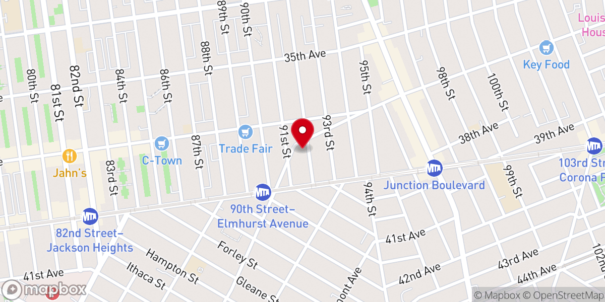 Map showing location of The Light of the World Church
