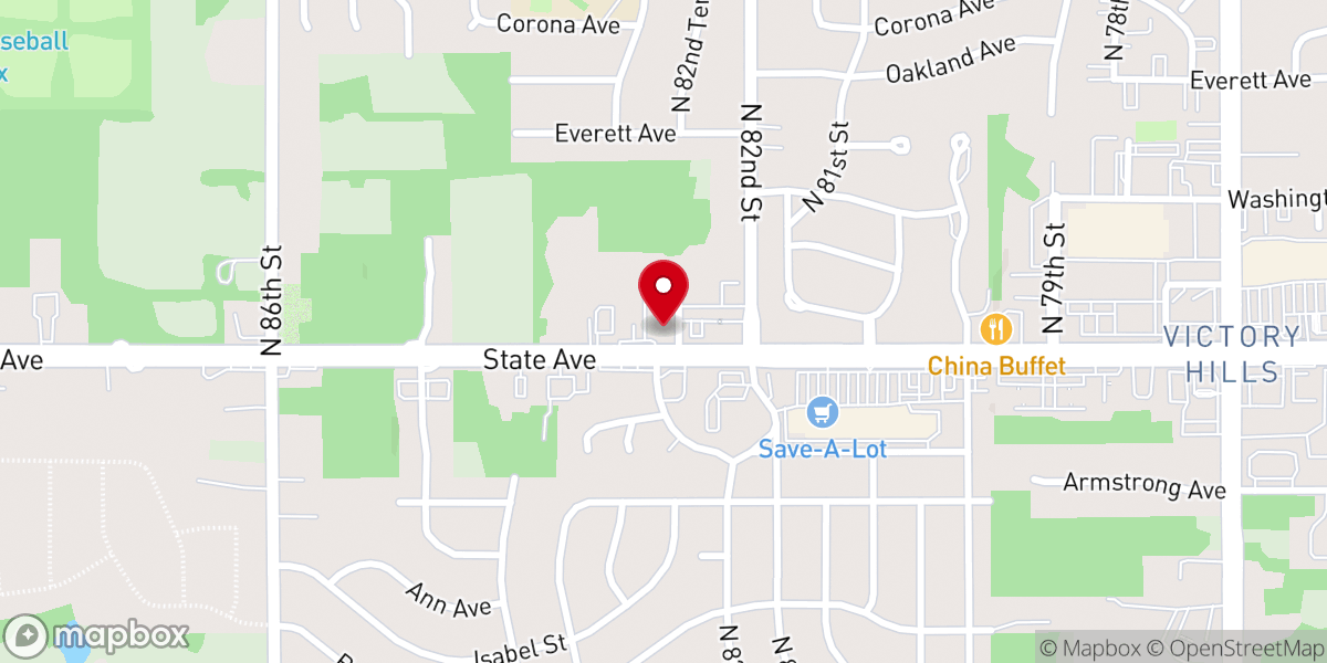 Map showing location of Judson Baptist Church