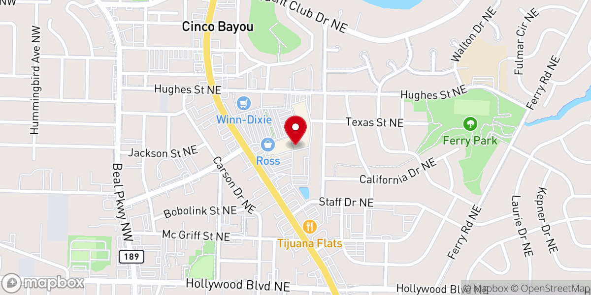 Map showing location of Calvary Chapel Fort Walton Beach