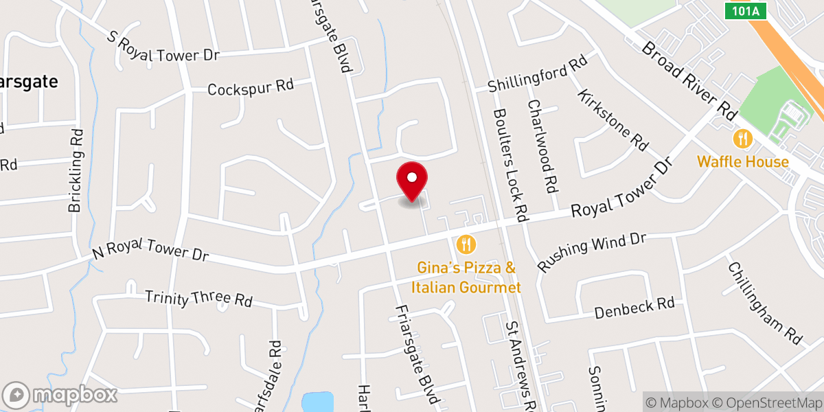 Map showing location of Universal Outreach Church of God in Christ