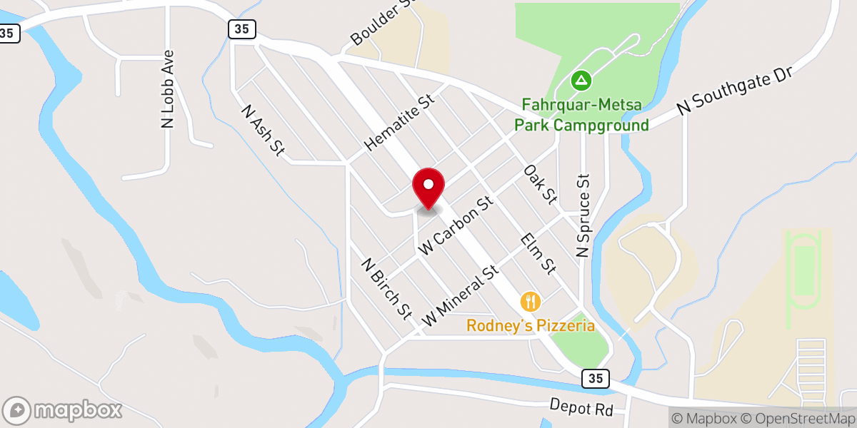 Map showing location of Gwinn United Methodist Church