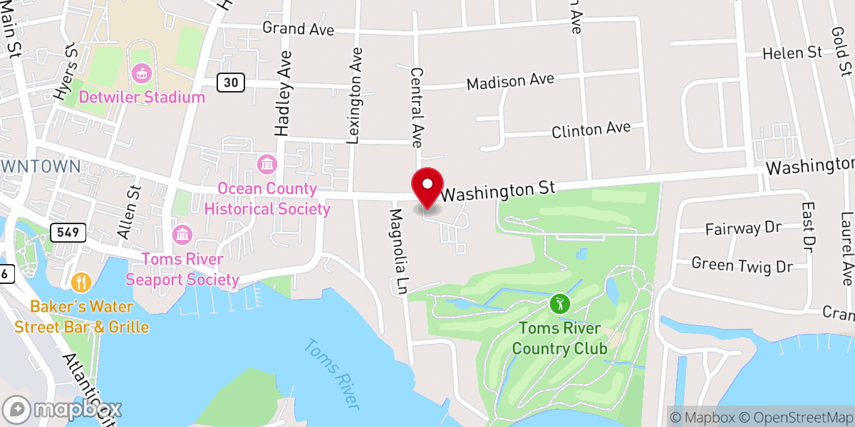 Map showing location of Ocean Christian Community