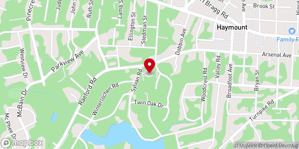 Map showing location of Holy Trinity Episcopal Church