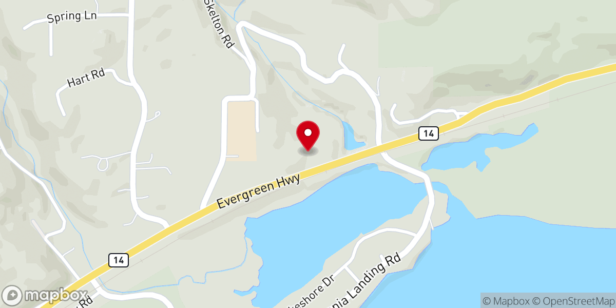 Map showing location of Skamania Community Church