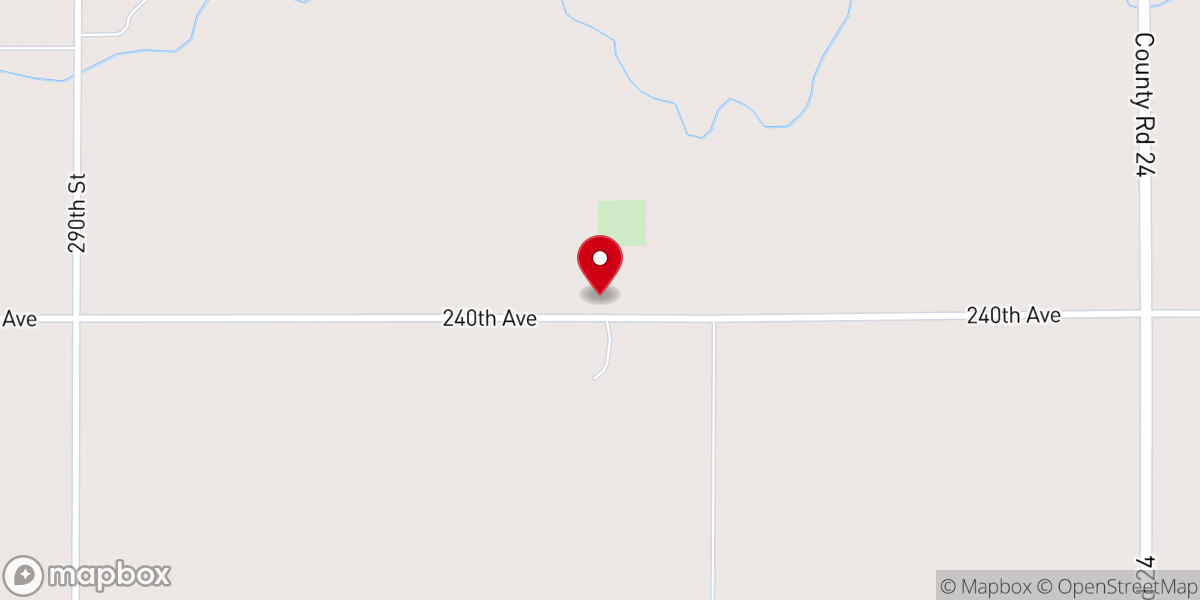Map showing location of St John's Lutheran Church