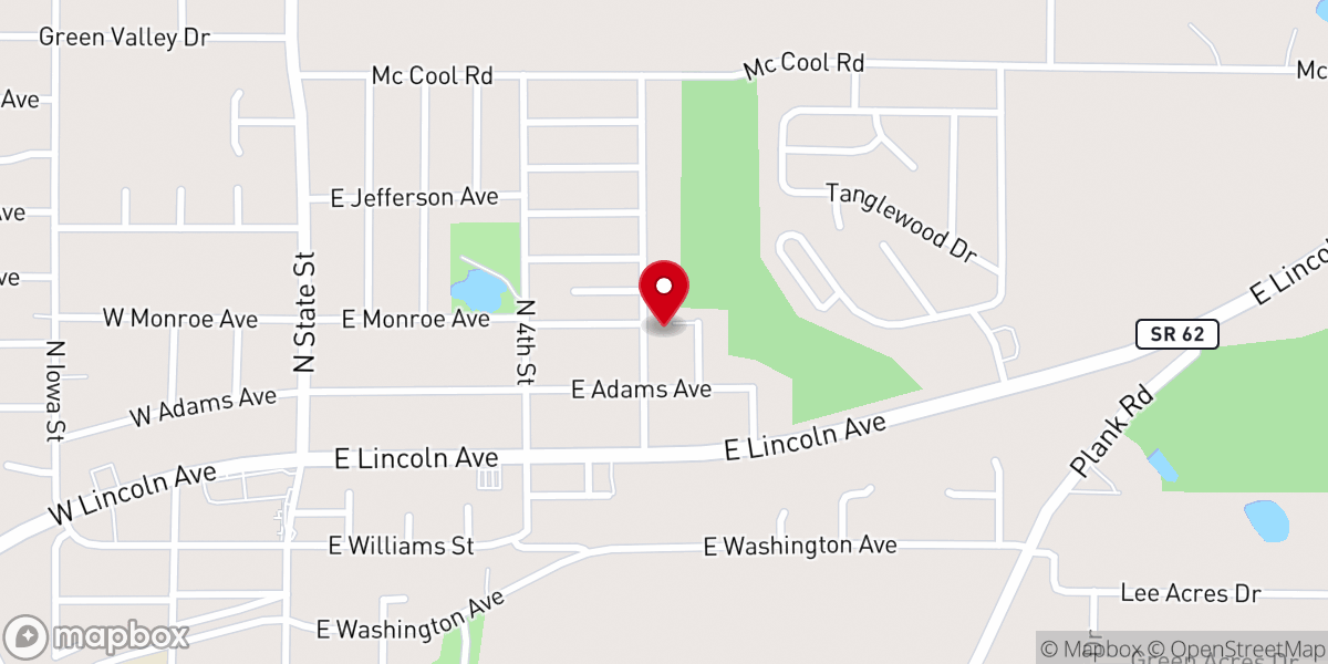 Map showing location of Faith Free Will Baptist Church