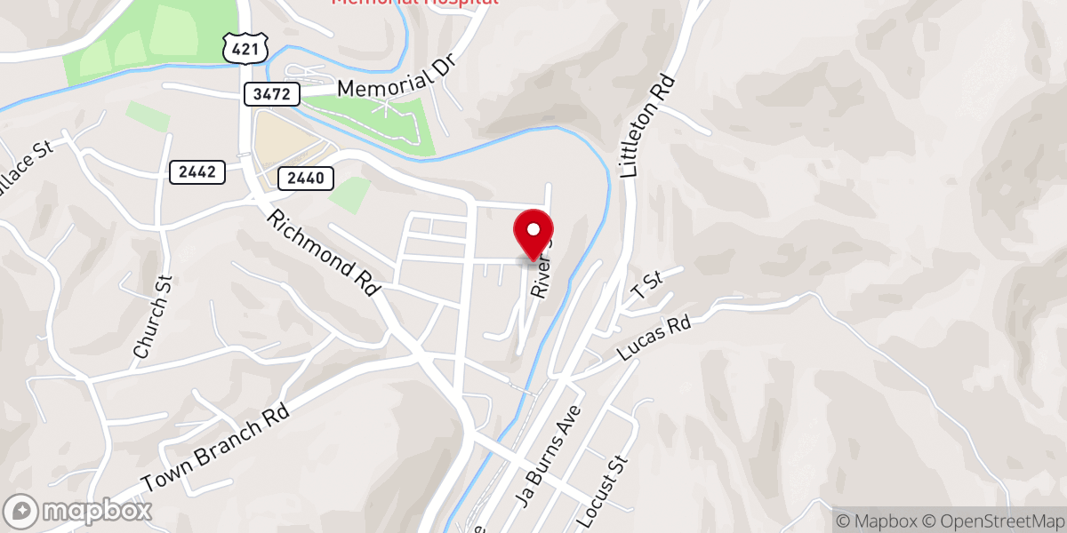 Map showing location of Manchester Pentecostal Church