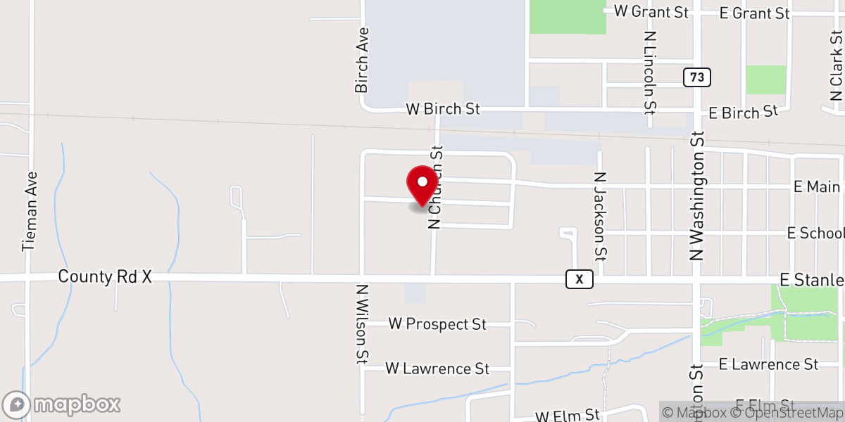 Map showing location of St. Bernard - St. Hedwig Catholic Church