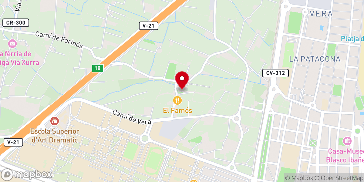 Map showing location of Ermita de Vera
