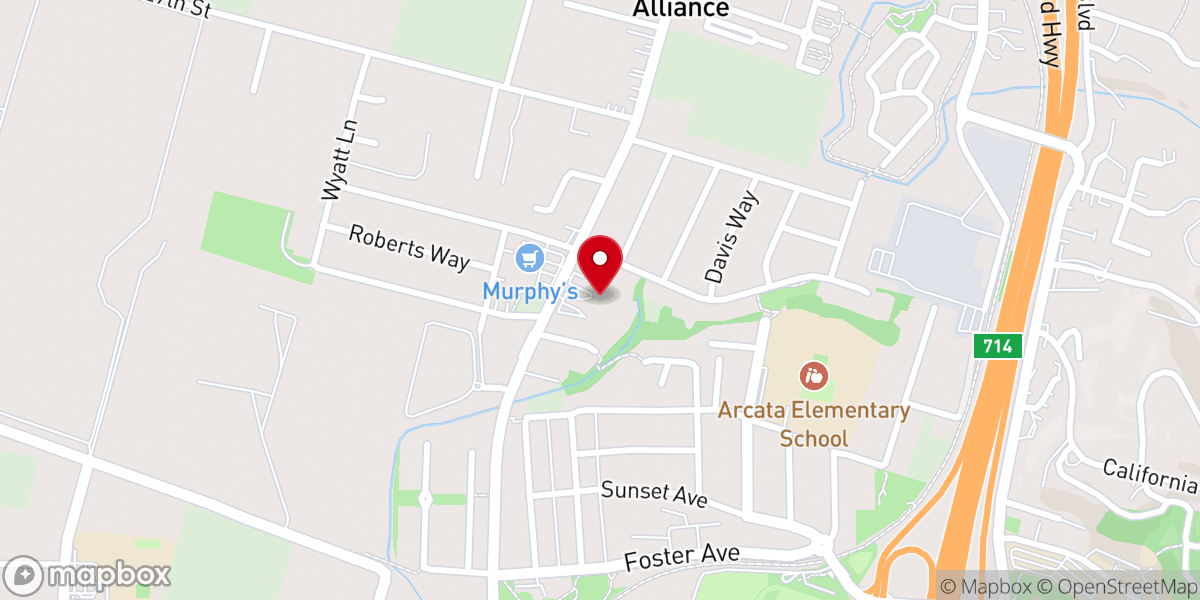 Map showing location of Trinity Baptist Church