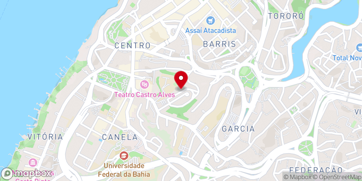 Map showing location of Convenção Batista Baiana