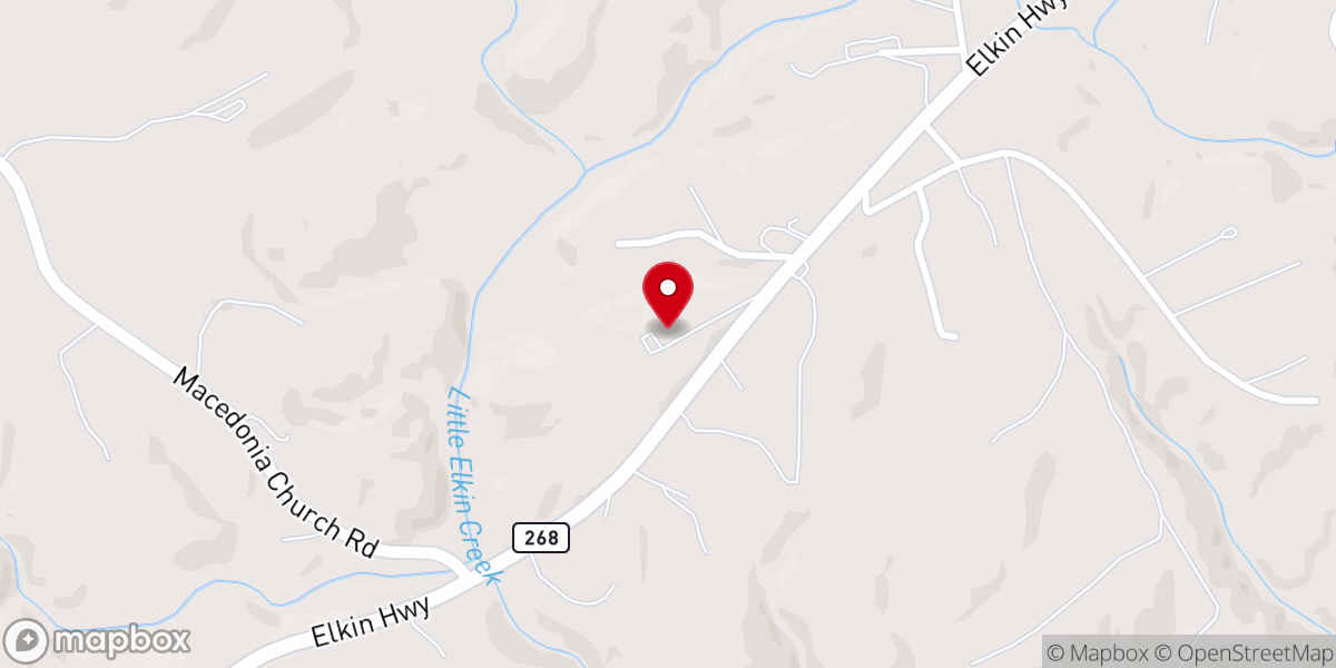 Map showing location of Maple Springs United Methodist