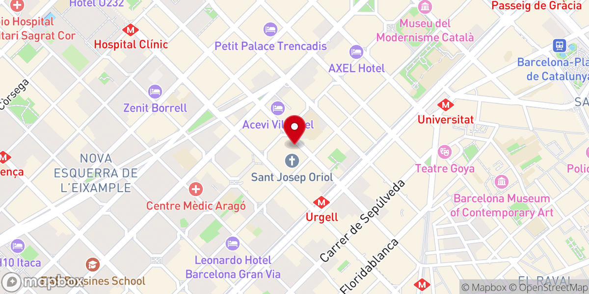 Map showing location of Secreteariat diocesà de Catequesi