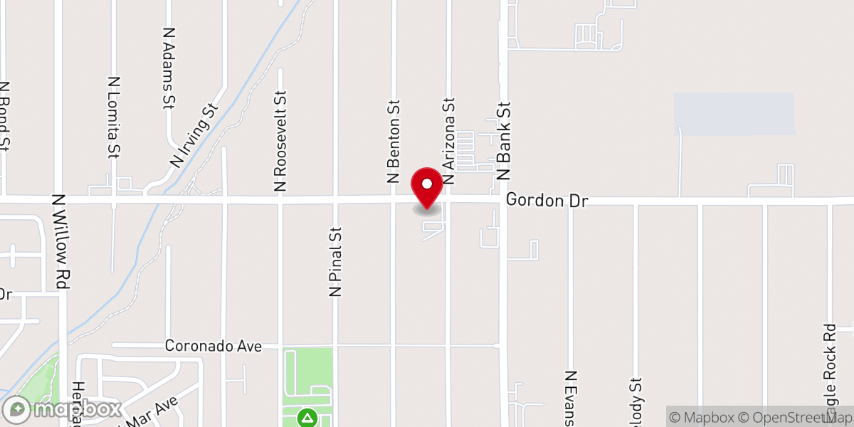 Map showing location of Kingman Christian Church