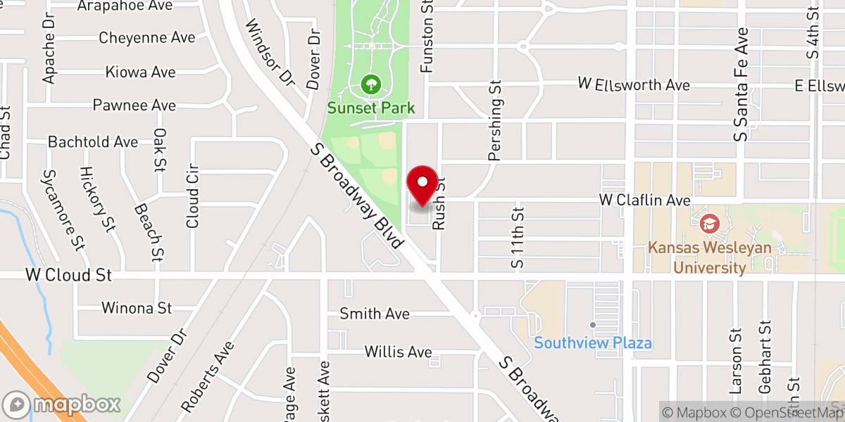 Map showing location of Church of the Cross UMC
