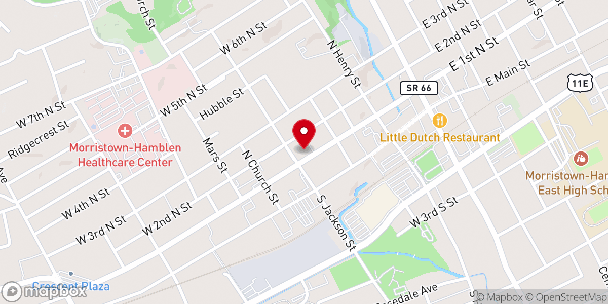 Map showing location of Centenary United Methodist Church
