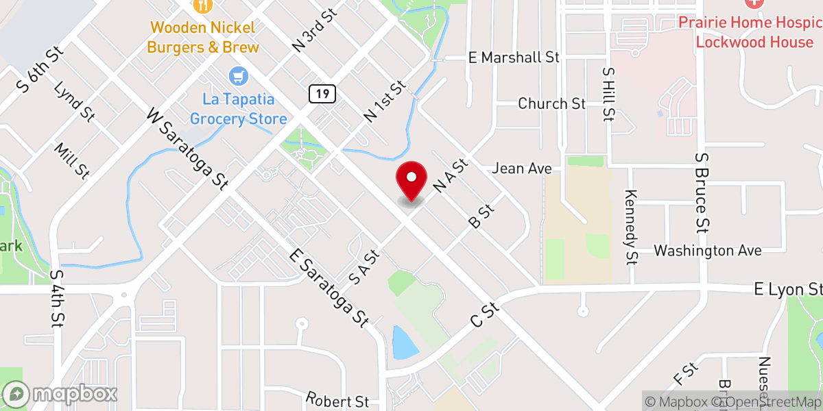 Map showing location of Church of Christ