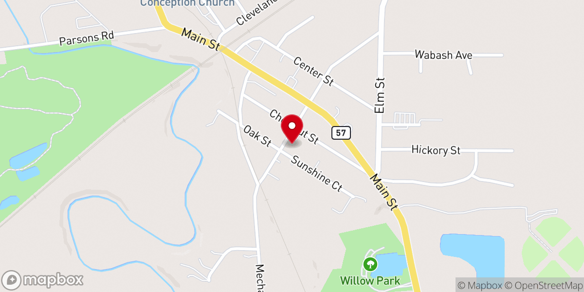 Map showing location of Grafton United Methodist Church