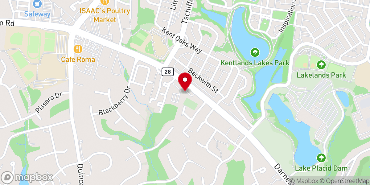 Map showing location of Pleasant View Church