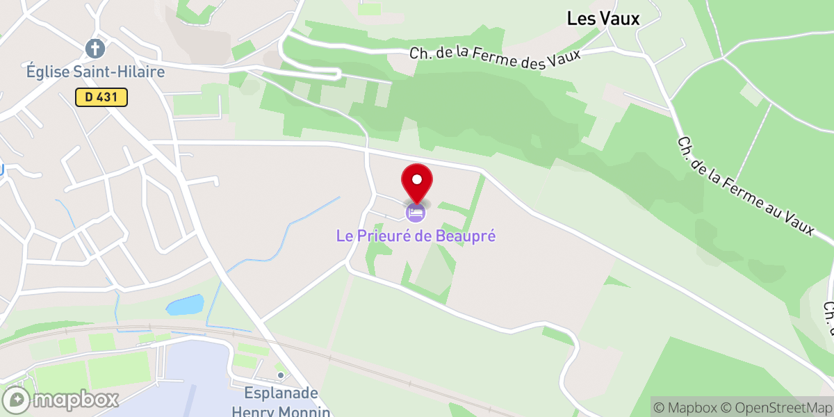 Map showing location of Le Prieuré de Beaupré