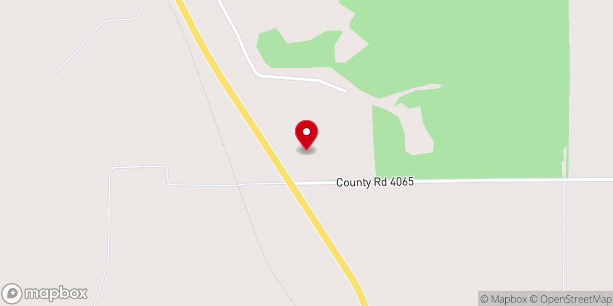 Map showing location of Lovelady Assembly of God