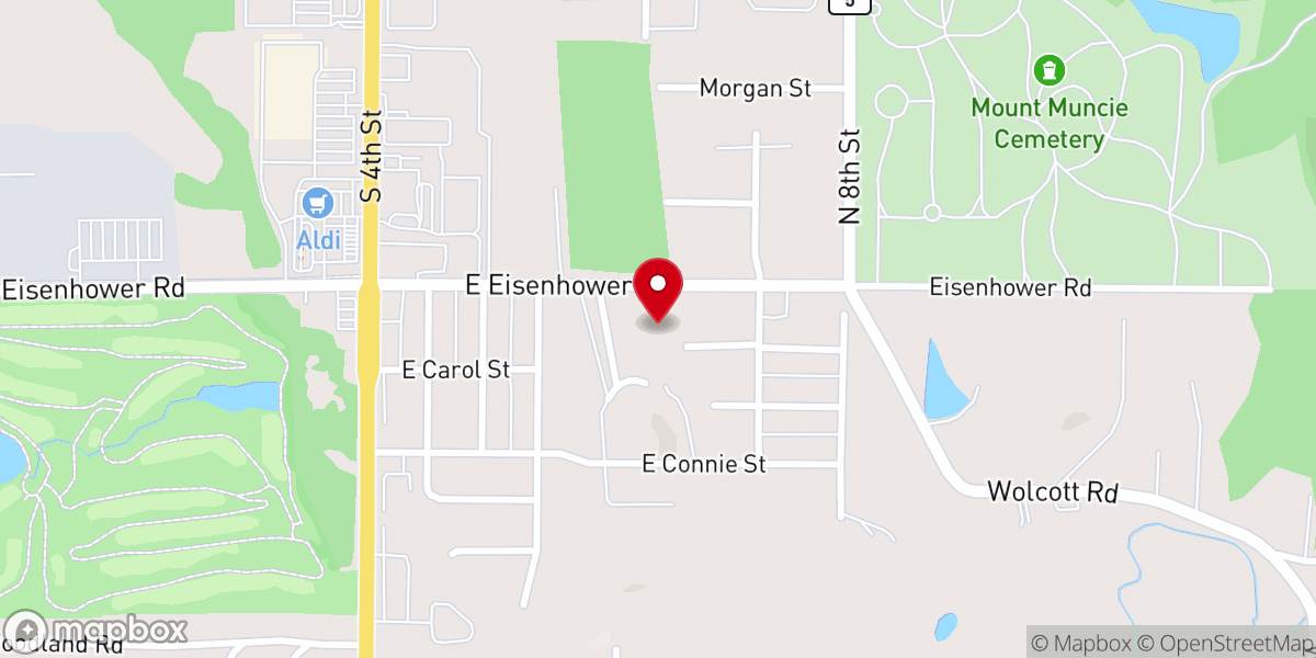 Map showing location of Lansing Baptist Church