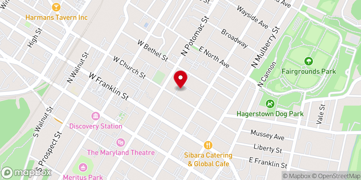 Map showing location of The City of God - Hagerstown