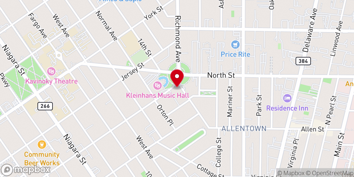 Map showing location of First Presbyterian Church