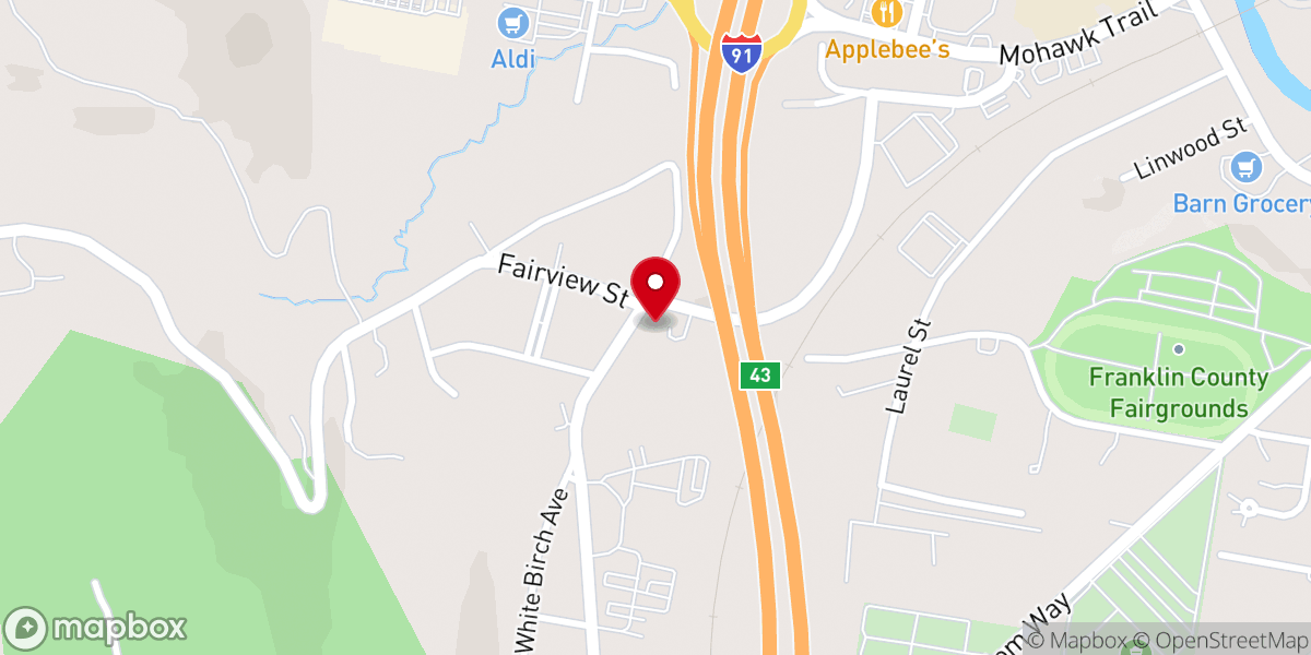 Map showing location of Robbins Memorial Congregational Church