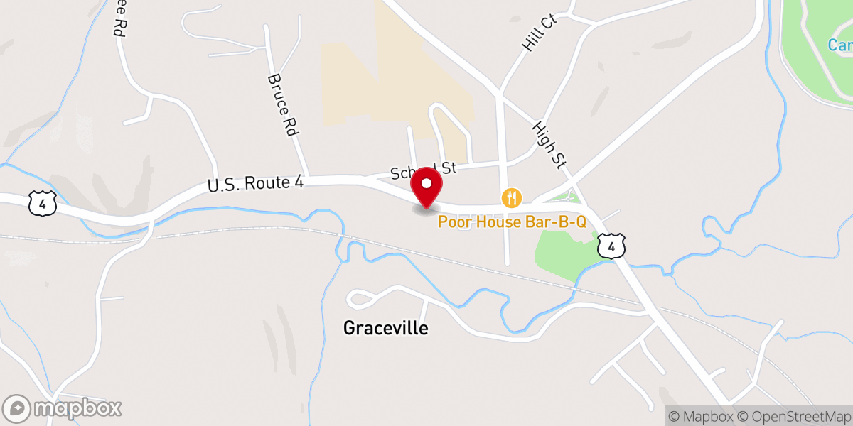 Map showing location of Canaan United Methodist Church
