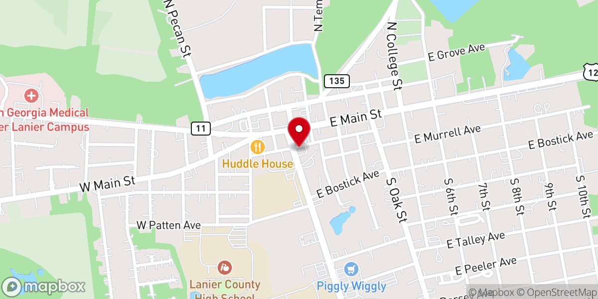 Map showing location of Empire Primitive Baptist Church