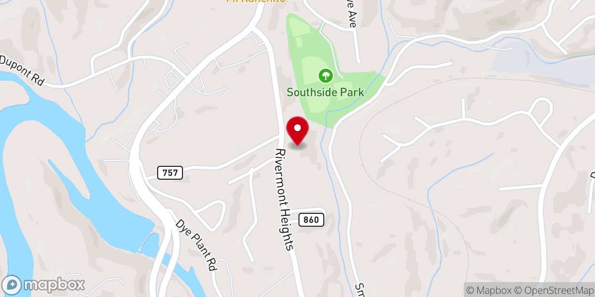 Map showing location of Kearfott Memorial Baptist Church