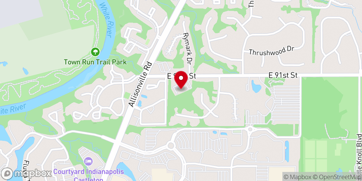 Map showing location of Castleton Community Church