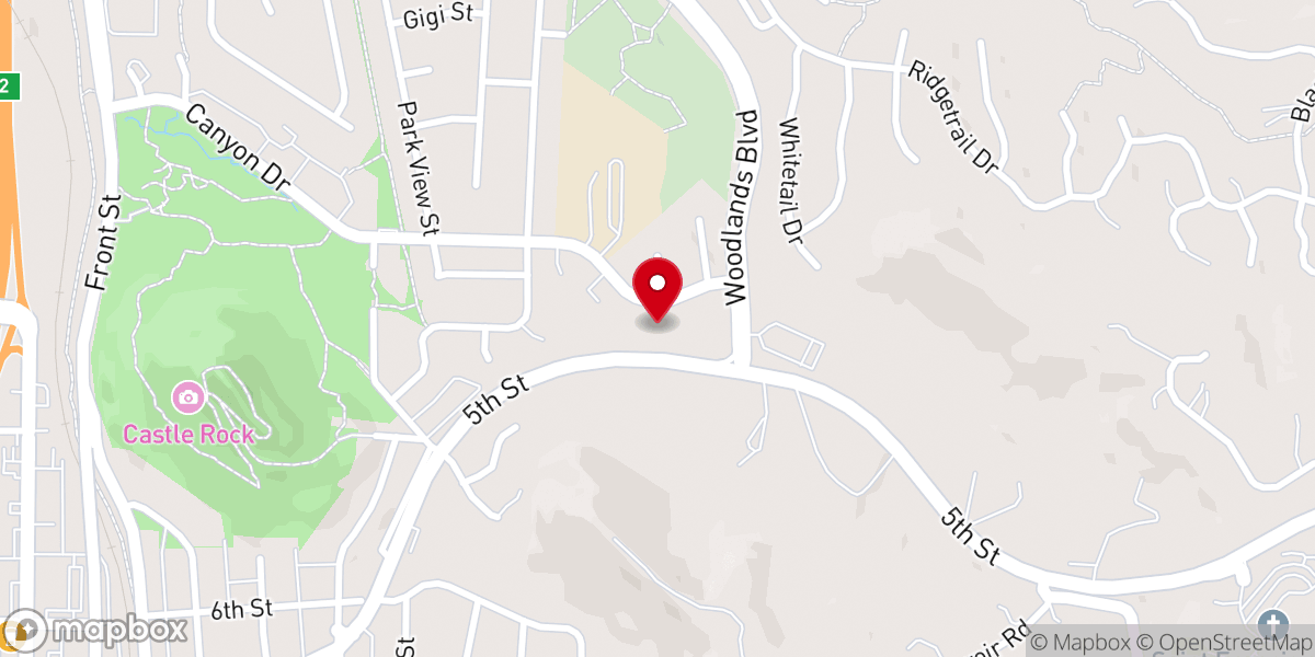 Map showing location of Calvary Castle Rock