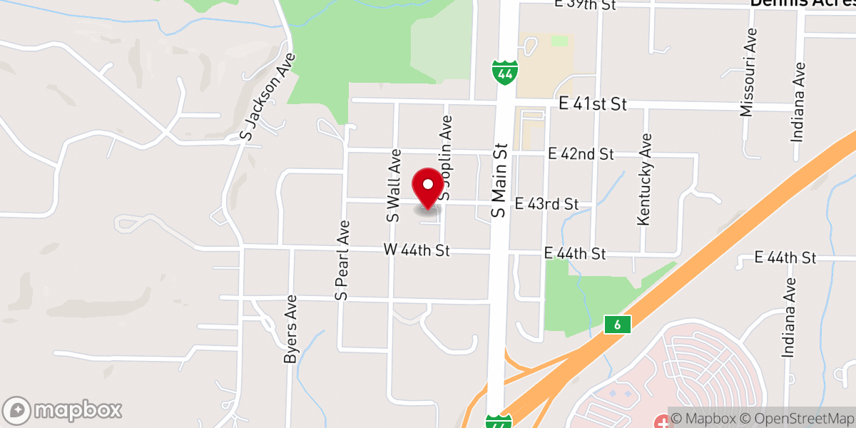 Map showing location of Fairview Baptist Church