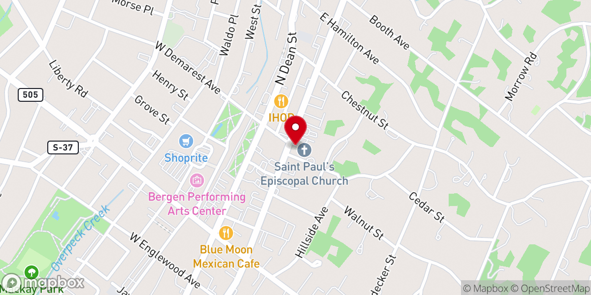 Map showing location of Saint Paul's Episcopal Church