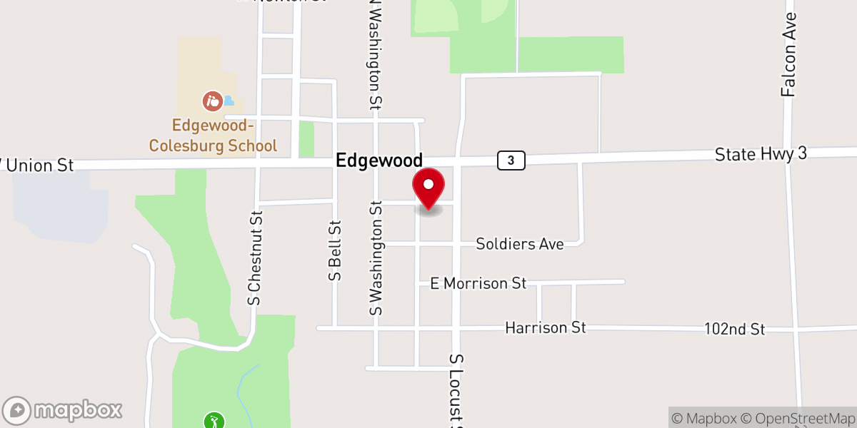 Map showing location of Saint Mark's Catholic Church